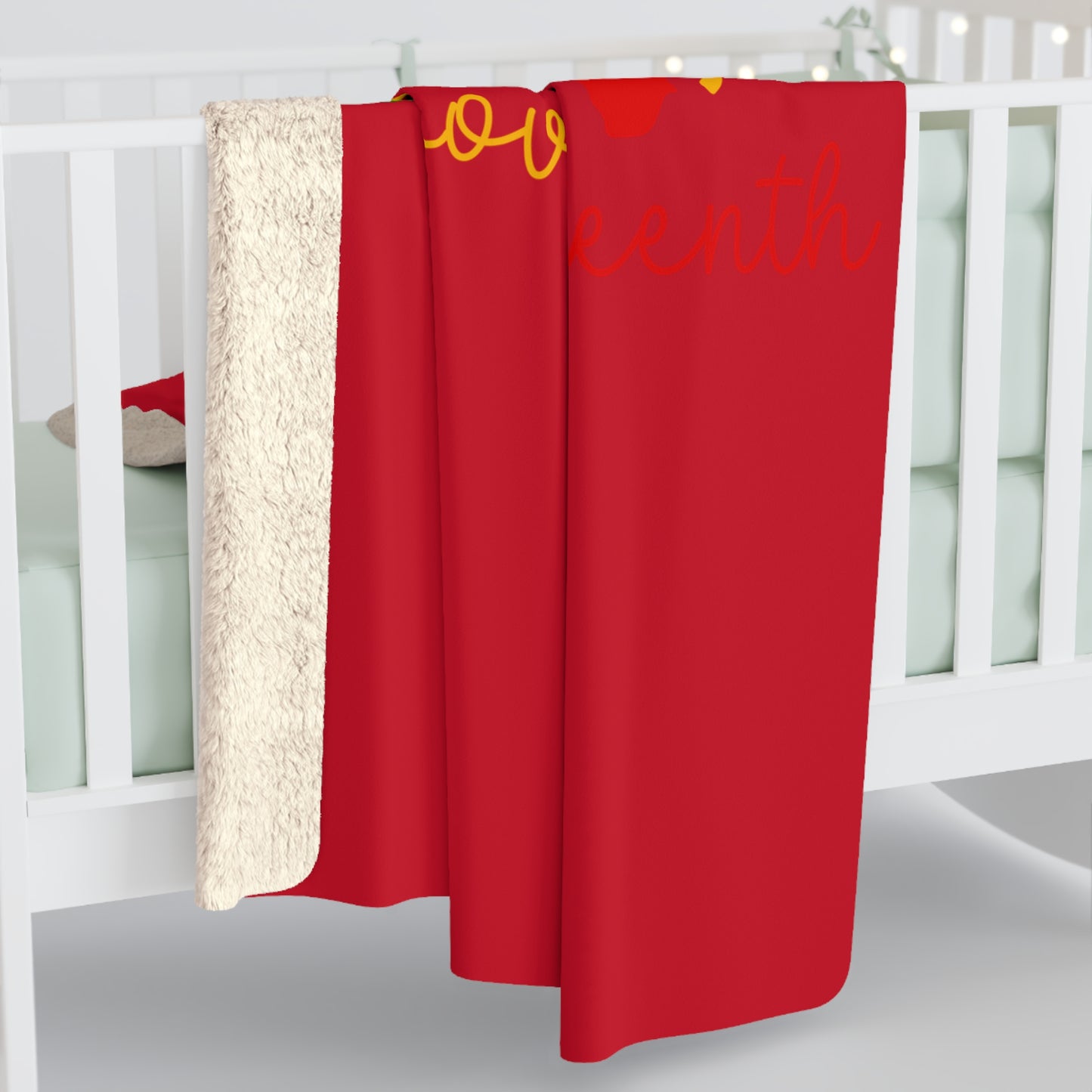 Sherpa Fleece Blanket - Peace, Love & Juneteenth Design