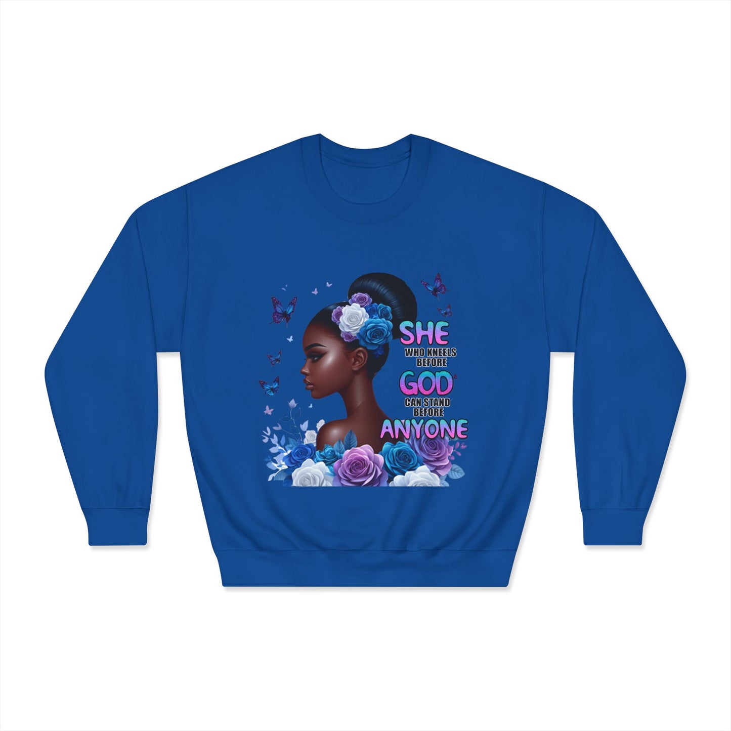 Inspirational Black Woman Portrait Sweatshirt — "She Was Given So Much Grace..."