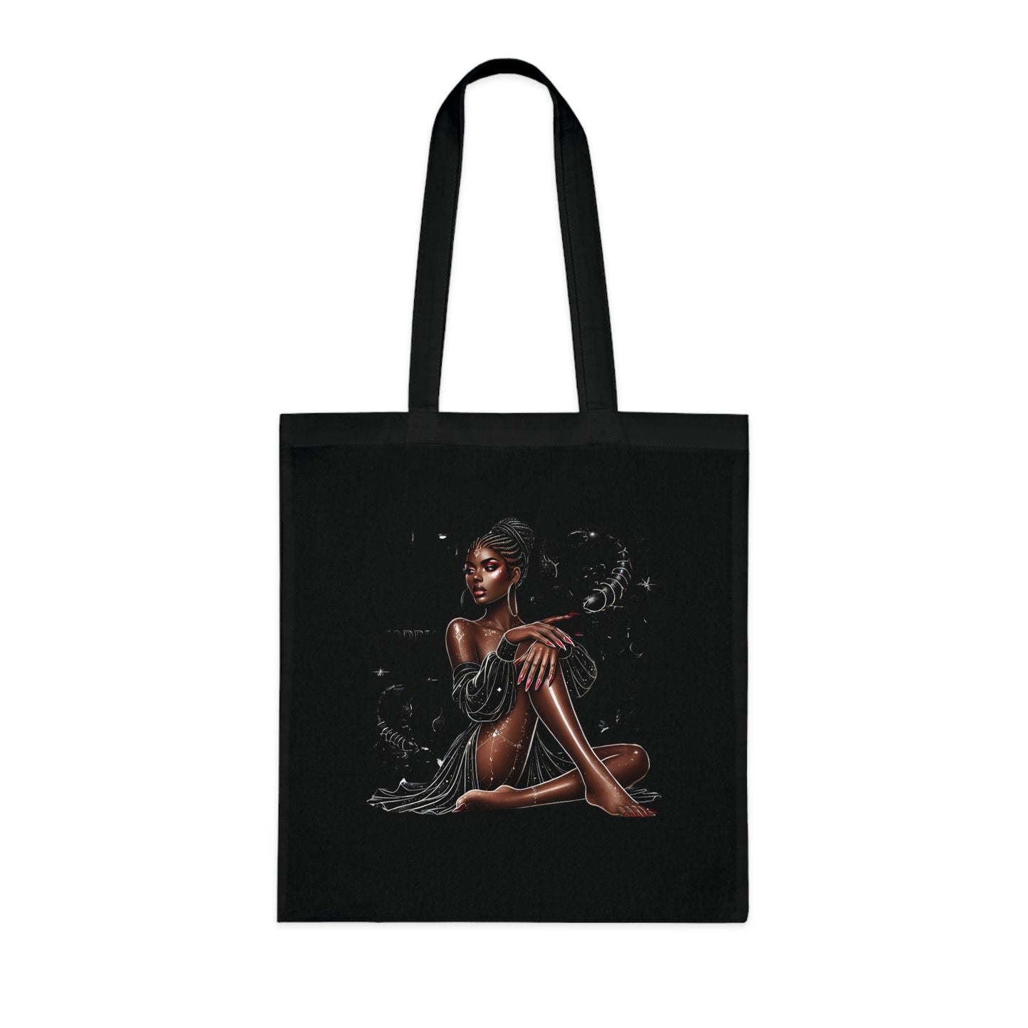 Scorpio Zodiac Tote Bag — Afrocentric Star Sign Cotton Tote