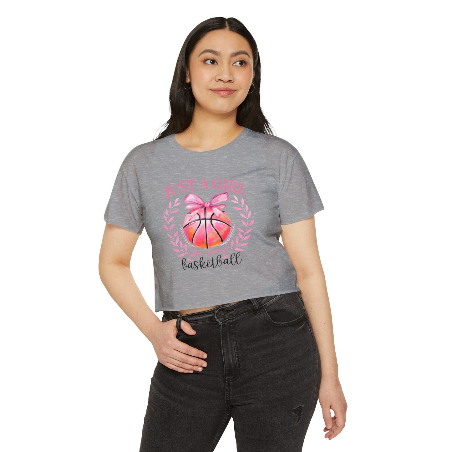 Just a Girl Who Loves Basketball — Women's Festival Crop Top