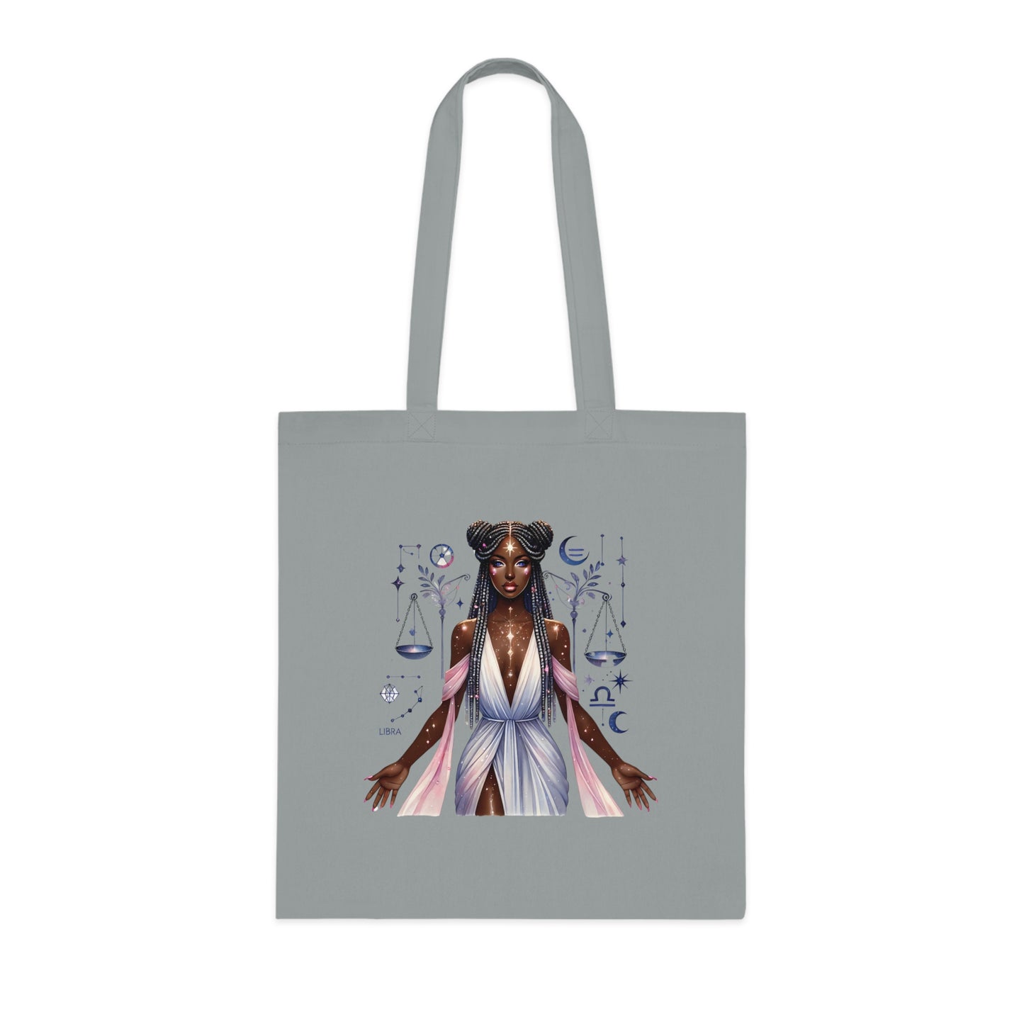 Libra Goddess Cotton Tote — Zodiac Libra Astrology Tote Bag