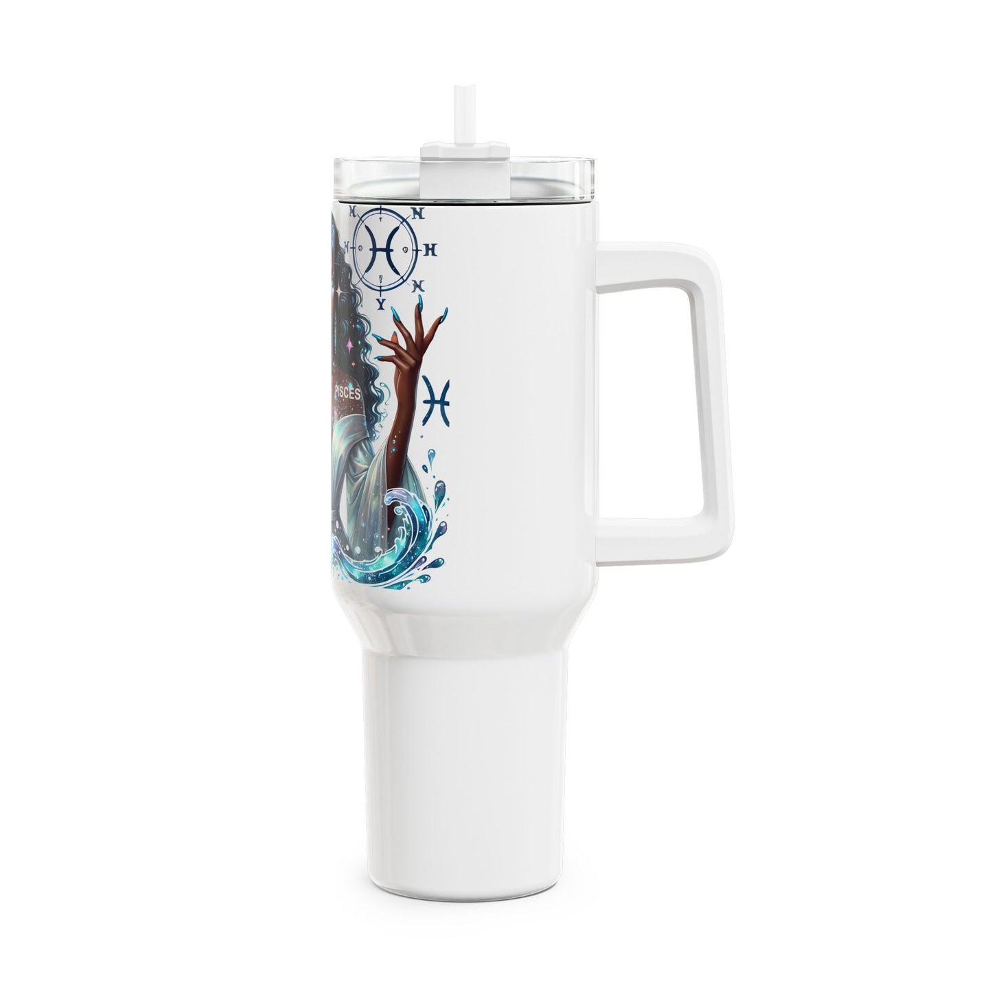 40oz Zodiac Water Goddess Tumbler — Aquarius Astral Travel Insulated Cup