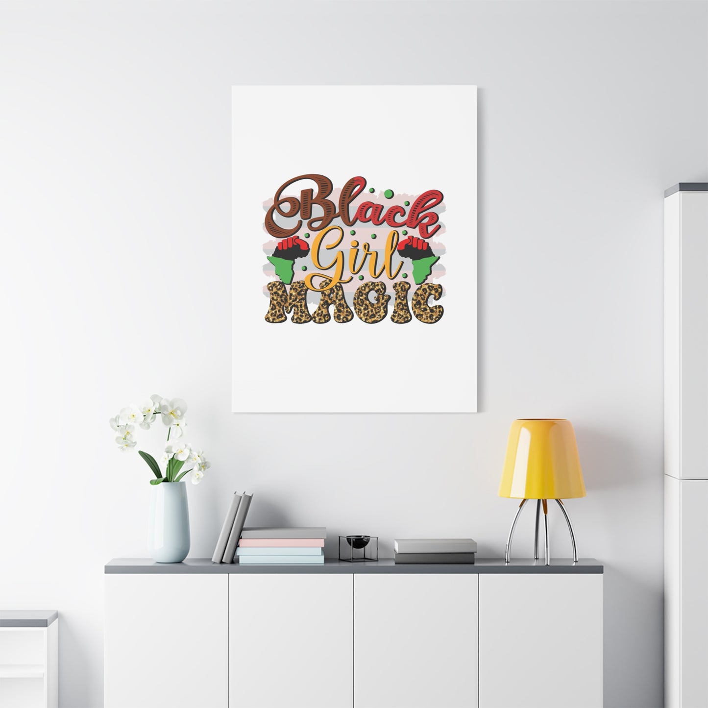Black Girl Magic Canvas Print — Bold Afrocentric Wall Art