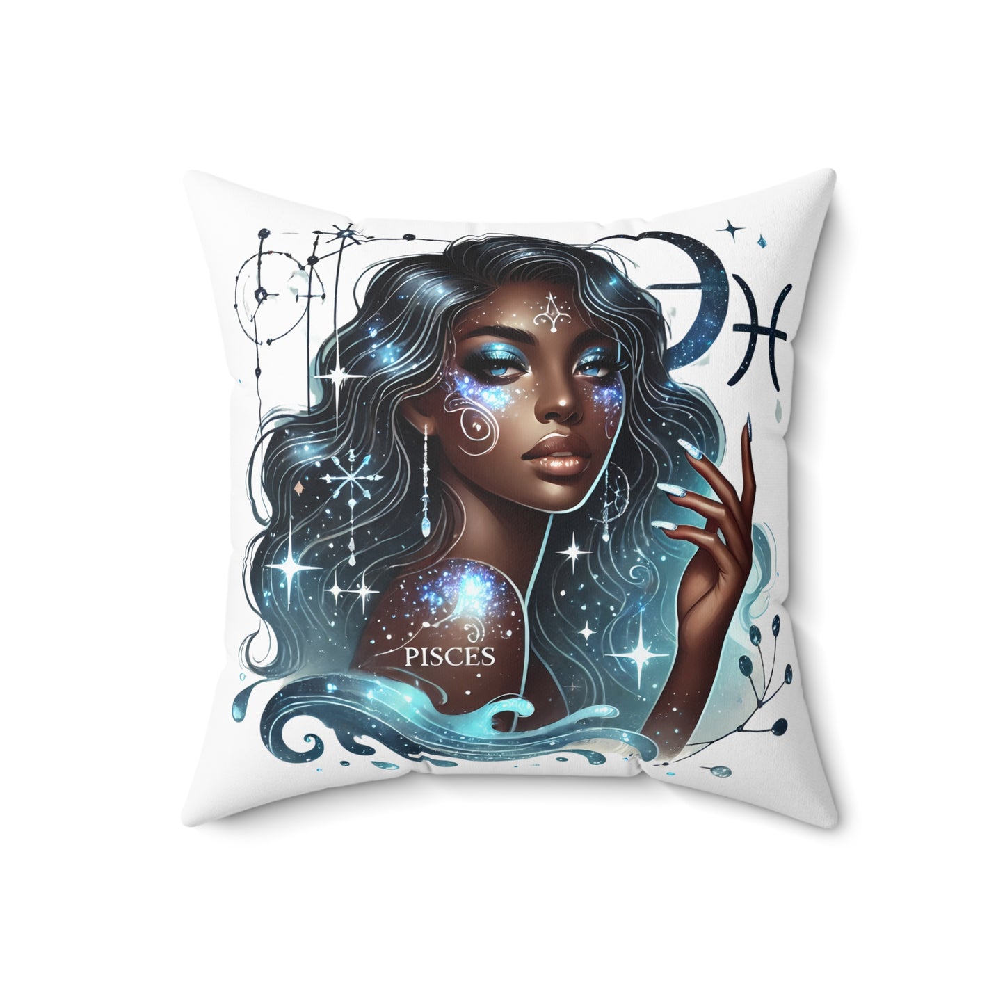 Pisces Zodiac Pillow - Mystical Astrological Decorative Throw Cushion