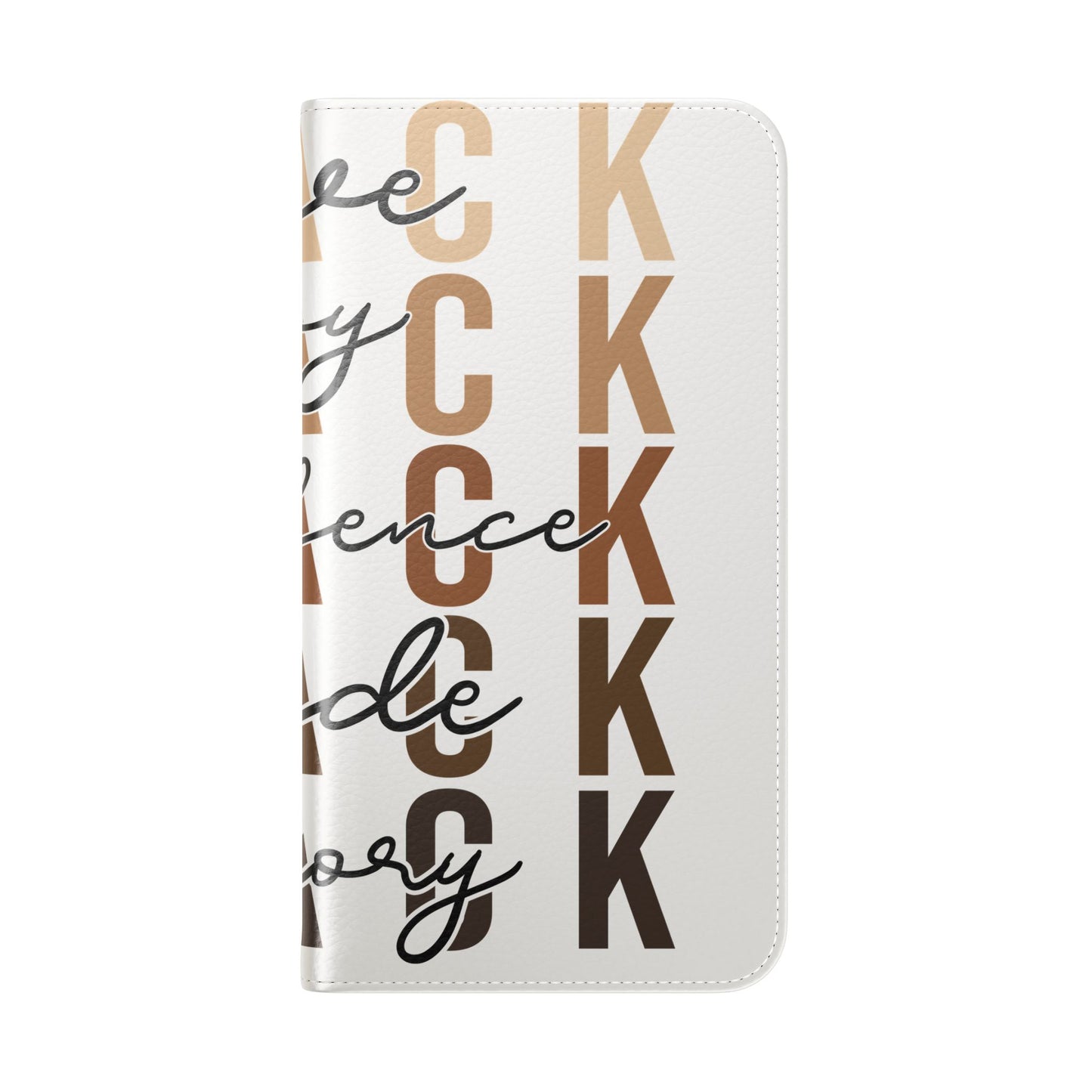 Flip Phone Case — "Black" Typography with Love, Joy, Pride & History