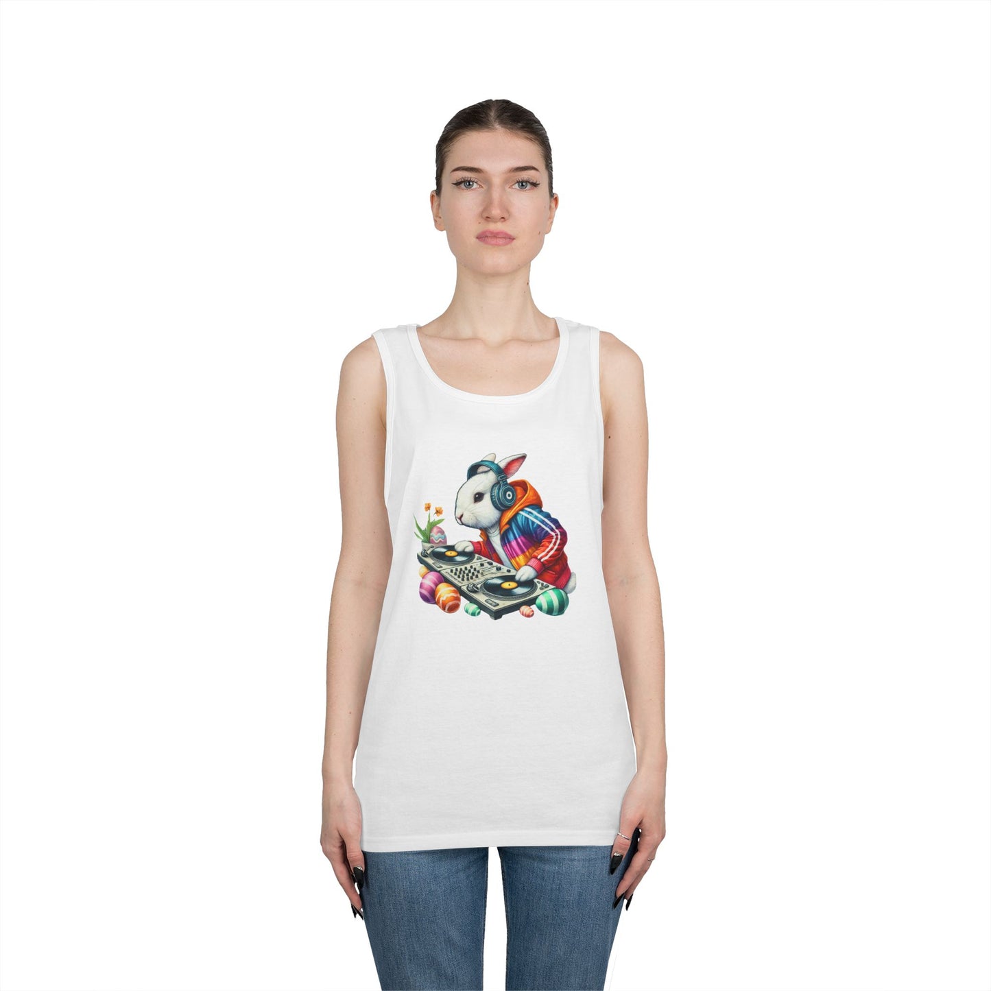 Cool DJ Bunny Unisex Heavy Cotton Tank Top
