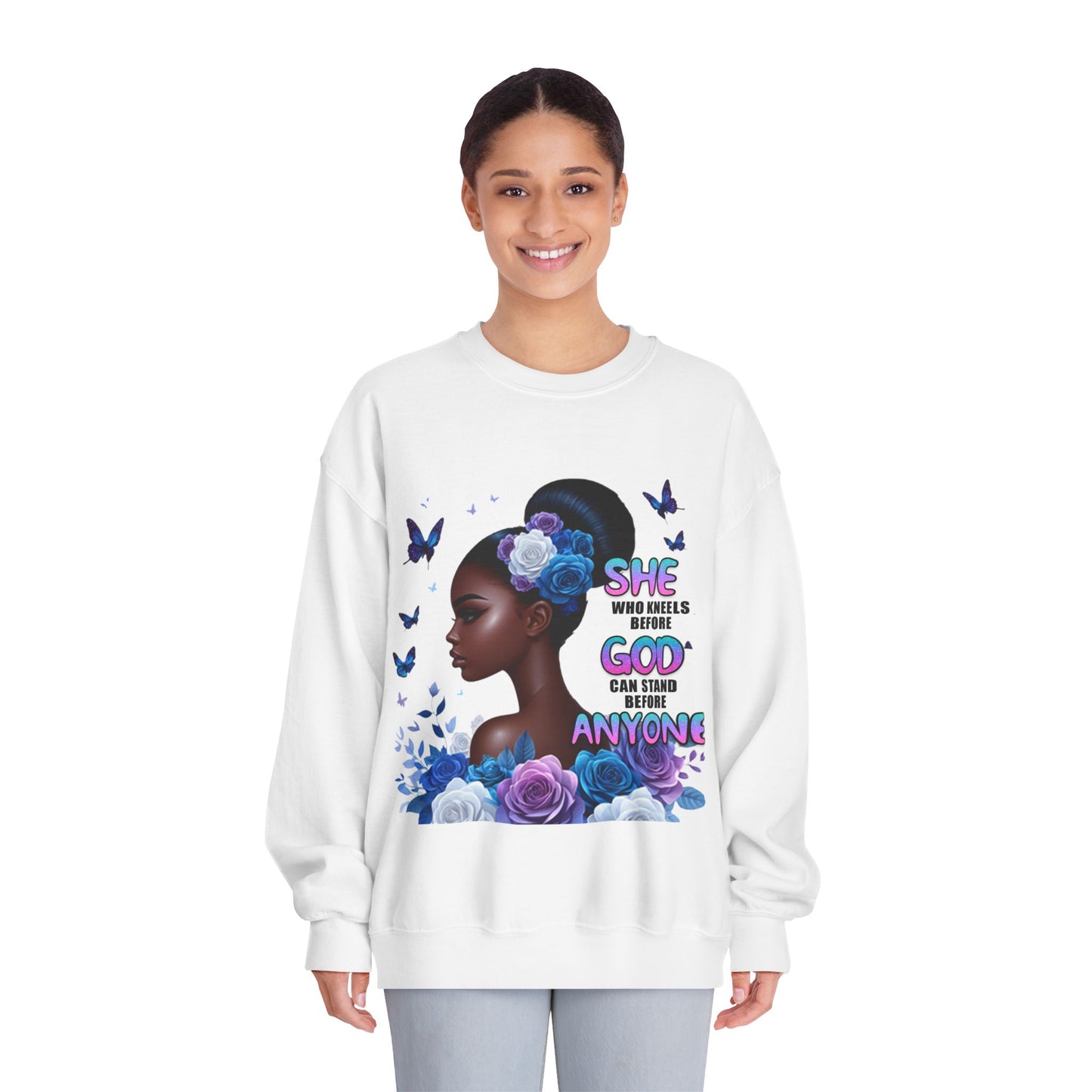 Inspirational Black Woman Portrait Sweatshirt — "She Was Given So Much Grace..."