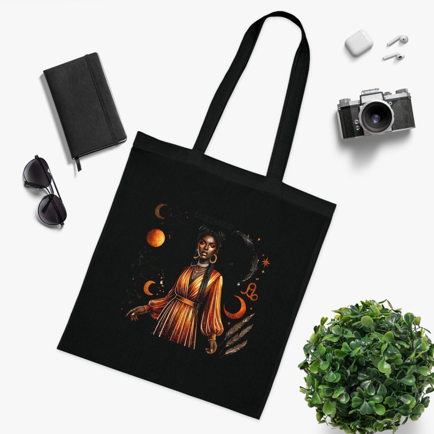 Sagittarius Zodiac Tote Bag – Astrological Illustration Cotton Tote