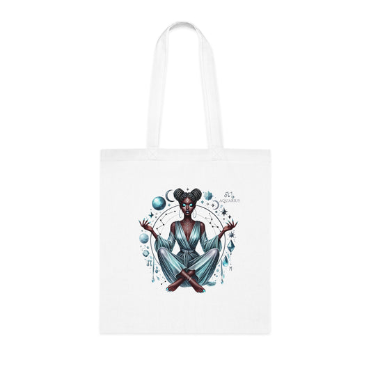 Astrological Zen Tote Bag — 'Air Element' Mystic Zodiac Cotton Tote