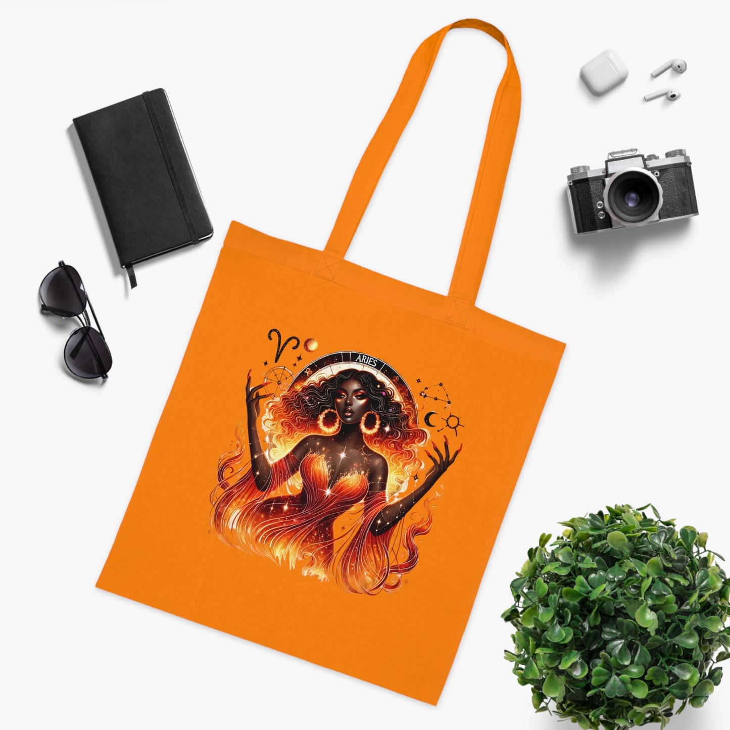 Tote Bag — Fiery Virgo Goddess Zodiac Illustration