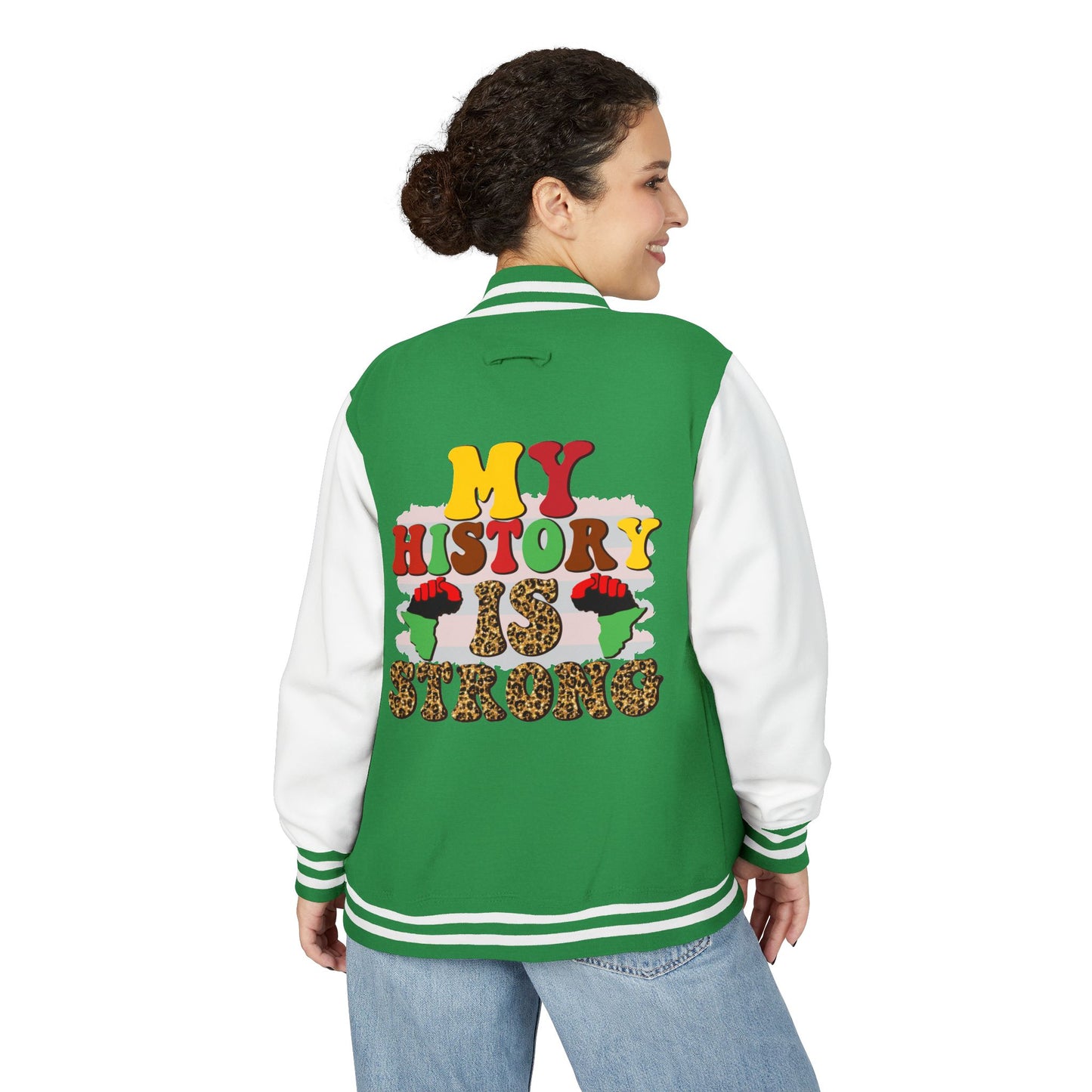 Letterman Jacket — "My History Is Sacred" Afrocentric Varsity Jacket