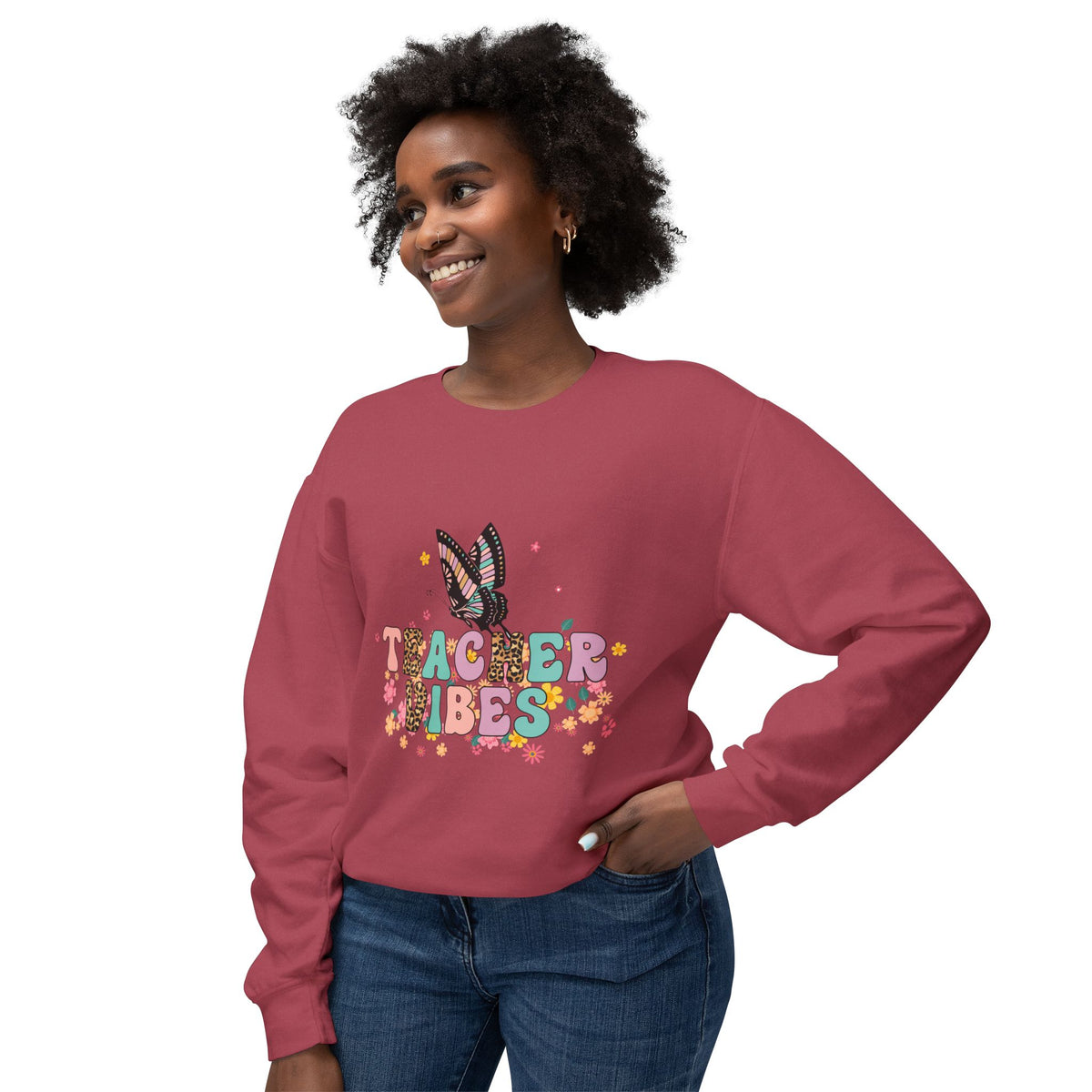 Teacher Vibes Crewneck Sweatshirt