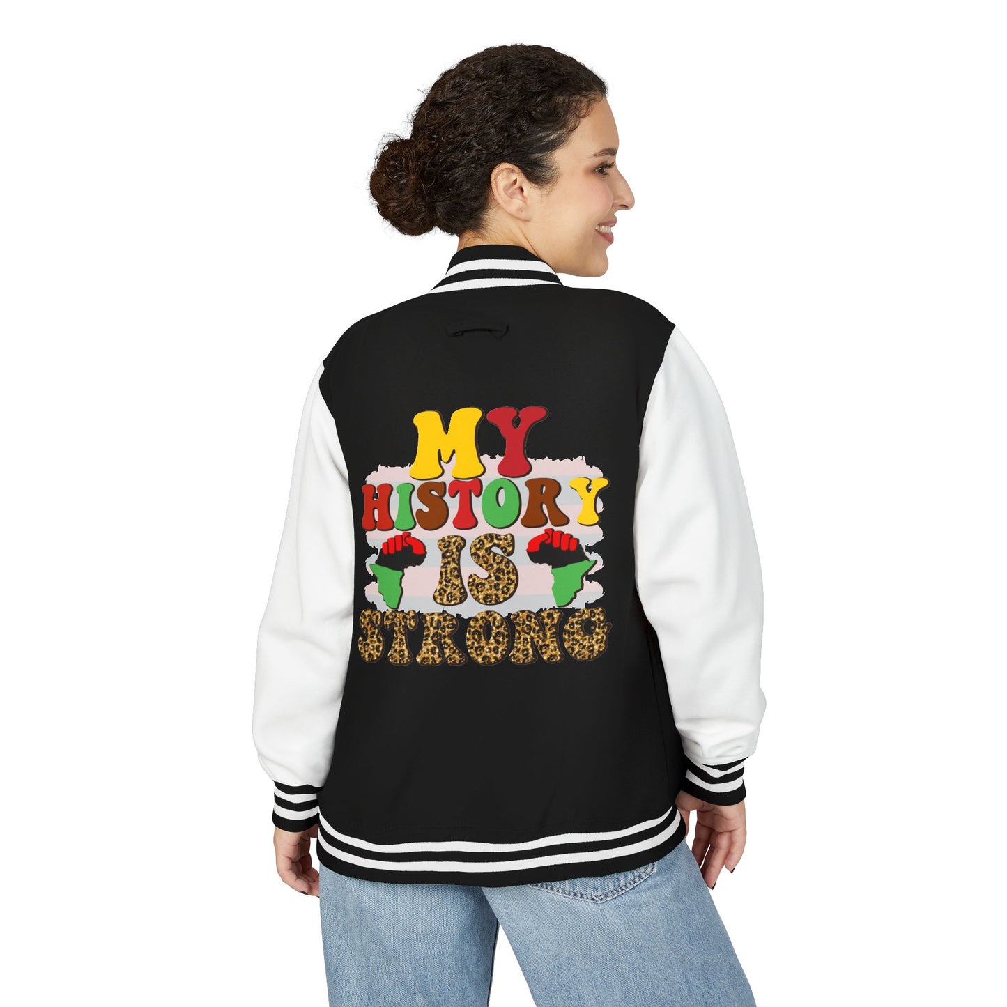 Letterman Jacket — "My History Is Sacred" Afrocentric Varsity Jacket