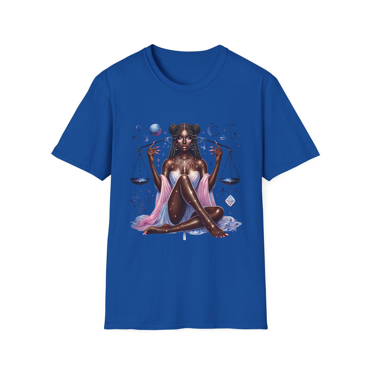 Libra Goddess T-Shirt — Celestial Scales Zodiac Art Tee