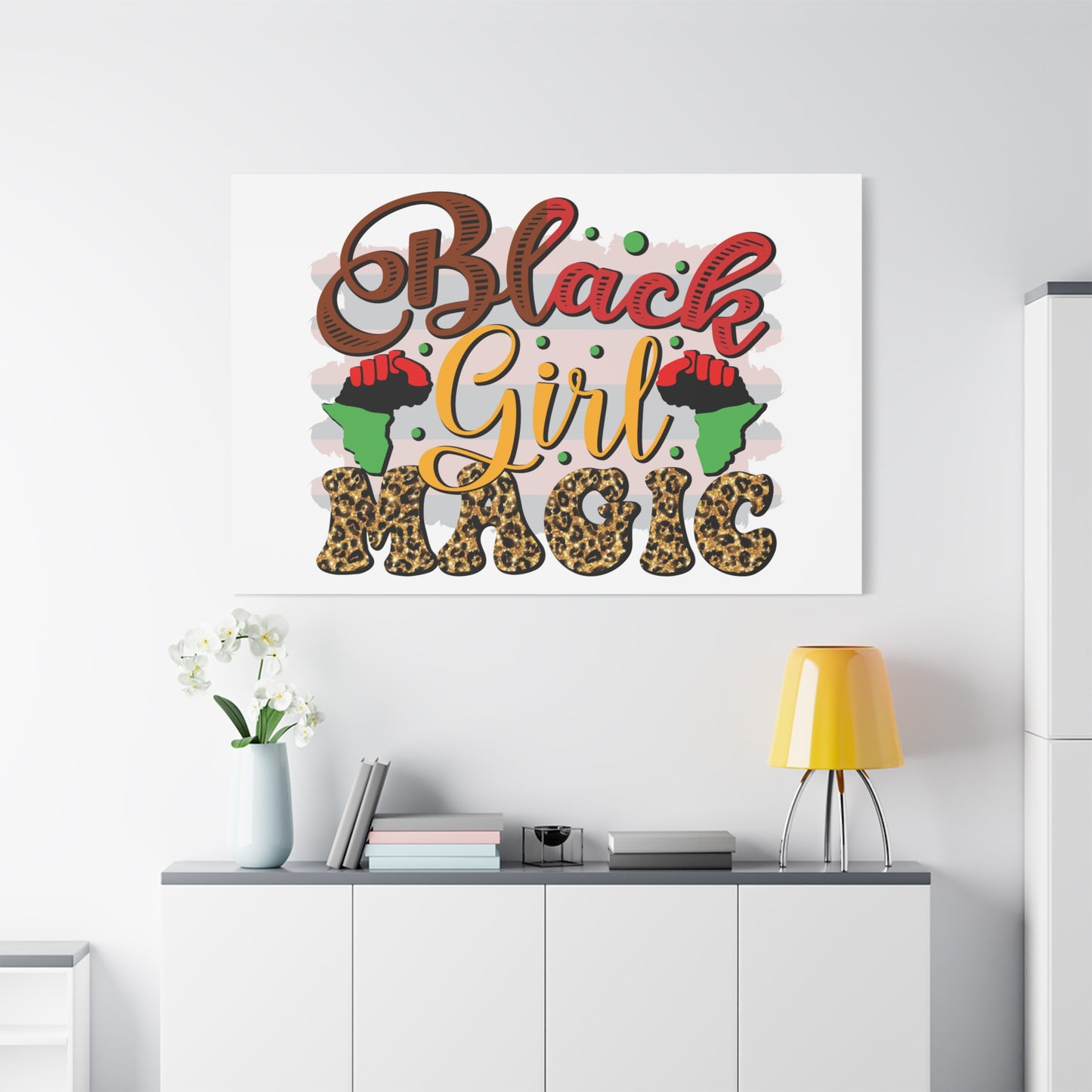 Black Girl Magic Canvas Print — Bold Afrocentric Wall Art