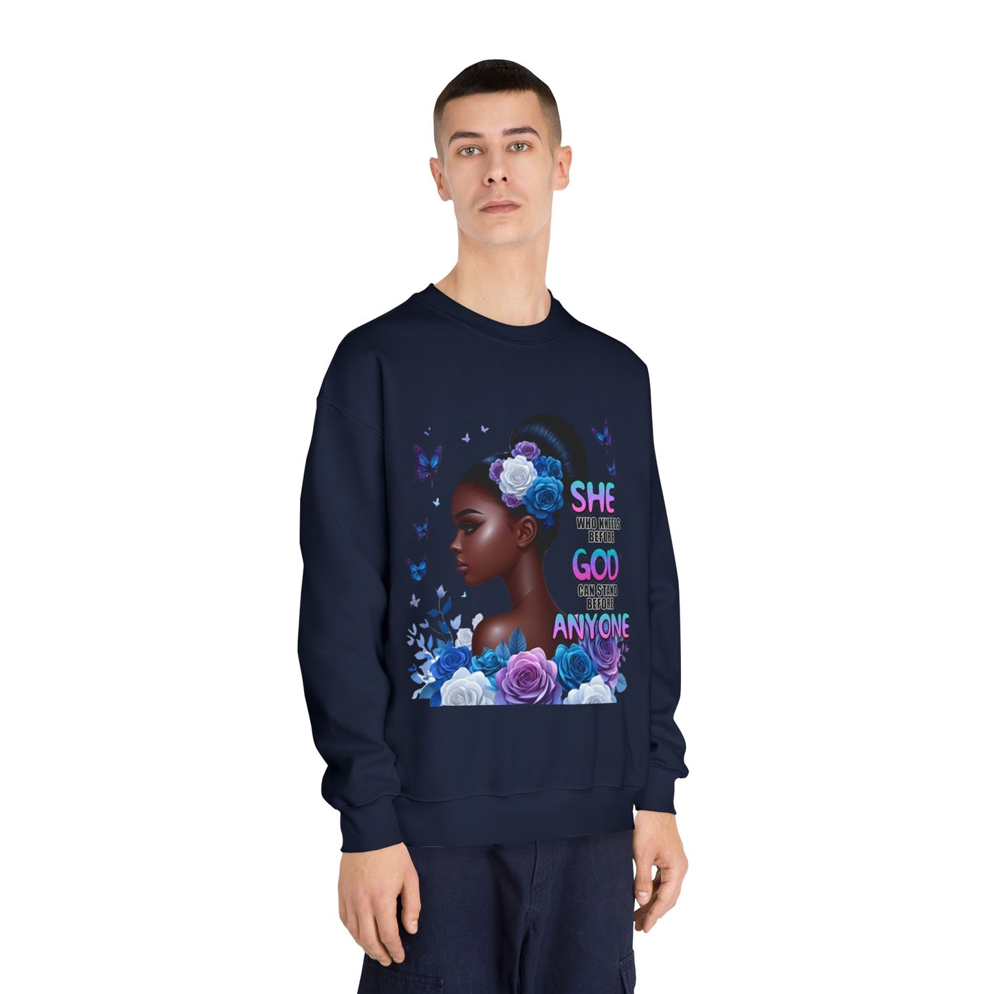 Inspirational Black Woman Portrait Sweatshirt — "She Was Given So Much Grace..."