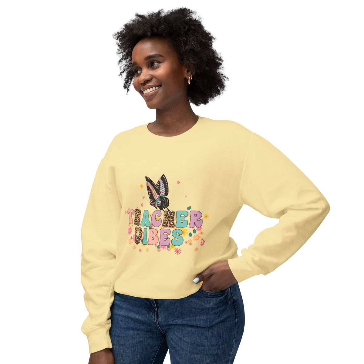 Teacher Vibes Crewneck Sweatshirt