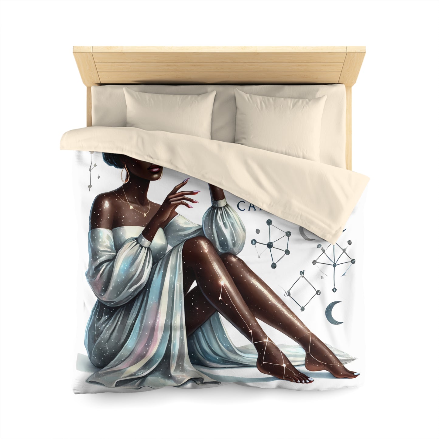 Cancer Zodiac Duvet Cover — Elegant Astrological Bedding with 'Cancer' Artwork