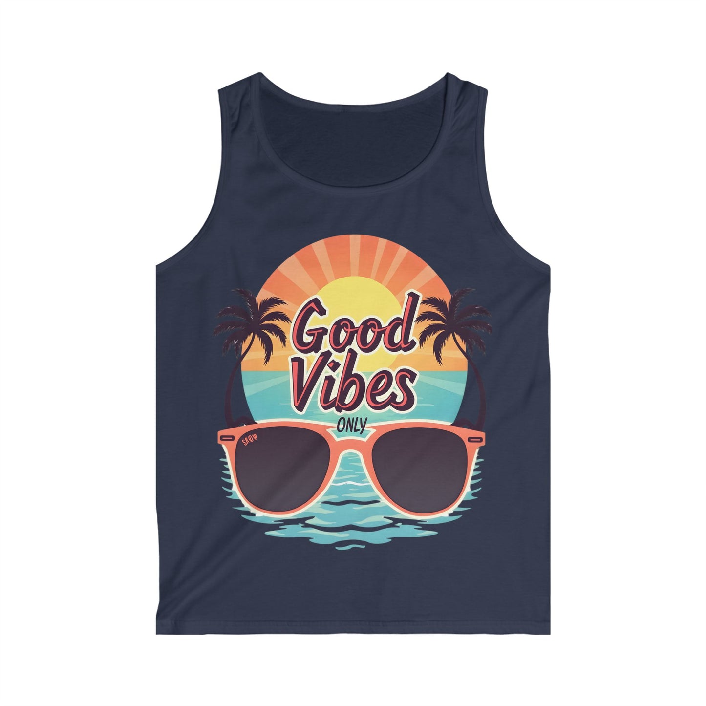 Good Vibes Men's Softstyle Tank Top – Perfect for Summer Fun