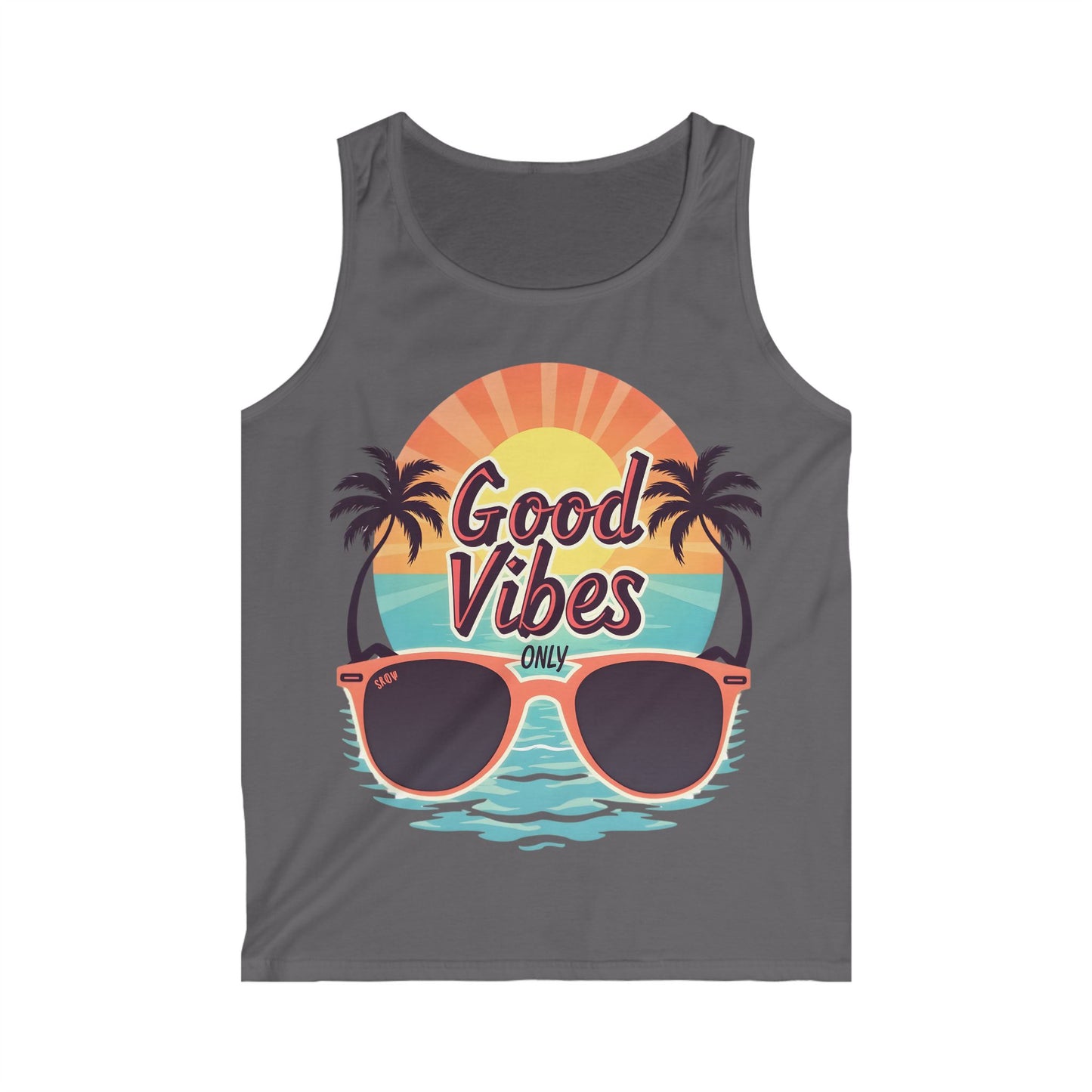 Good Vibes Men's Softstyle Tank Top – Perfect for Summer Fun