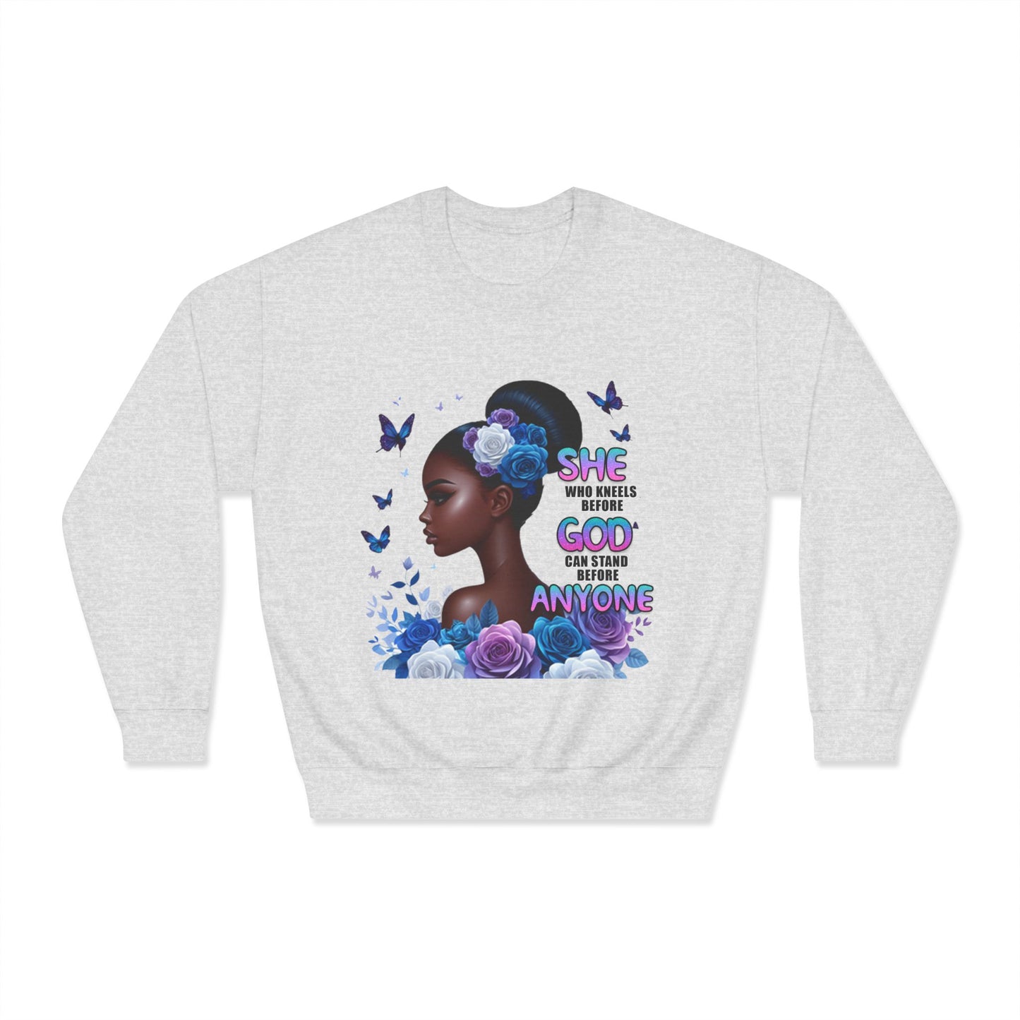 Inspirational Black Woman Portrait Sweatshirt — "She Was Given So Much Grace..."