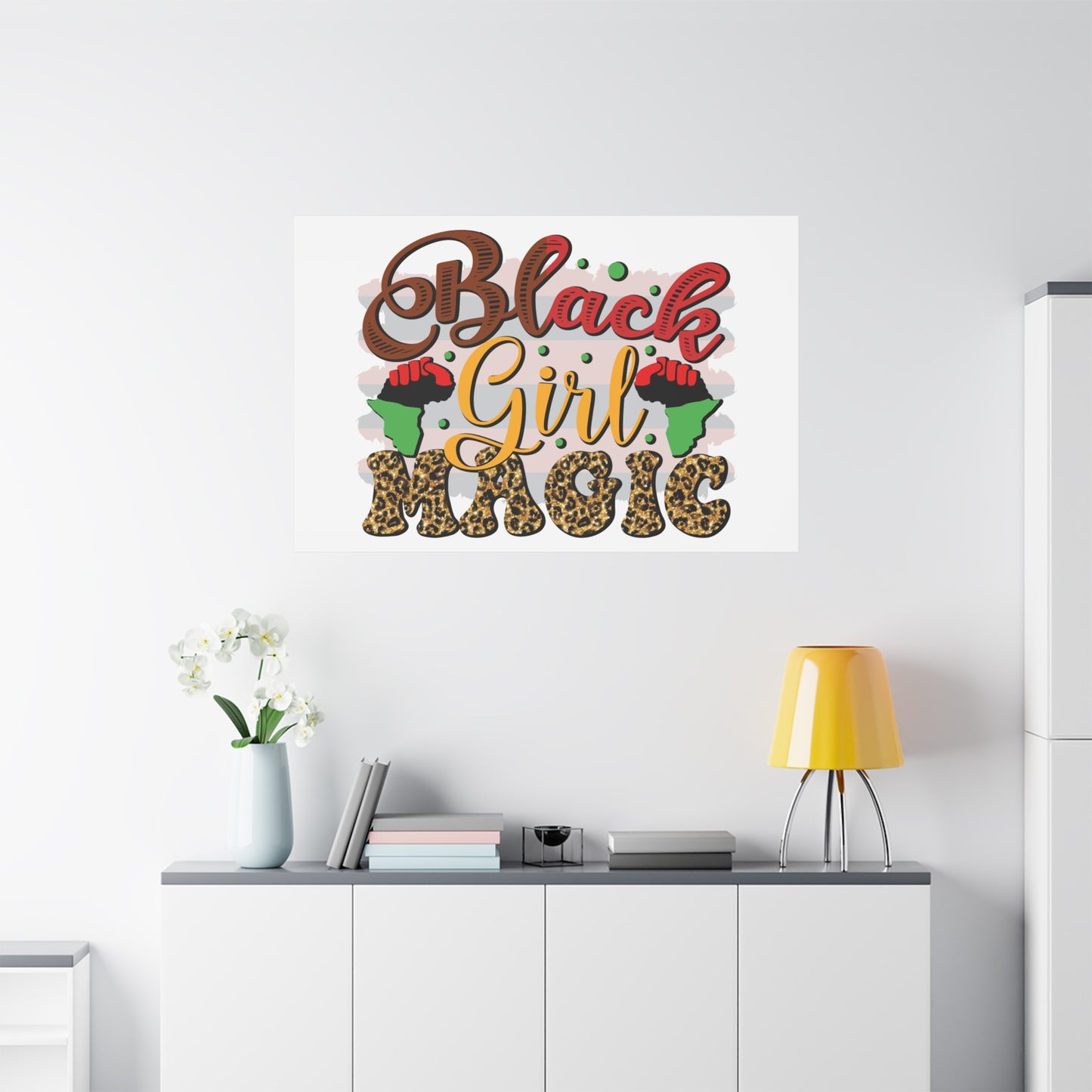 Black Girl Magic Canvas Print — Bold Afrocentric Wall Art