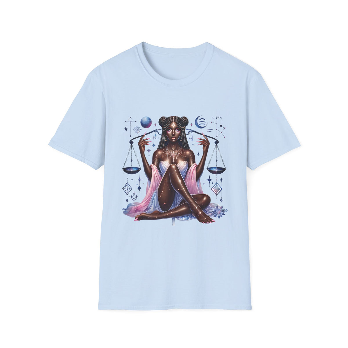 Libra Goddess T-Shirt — Celestial Scales Zodiac Art Tee