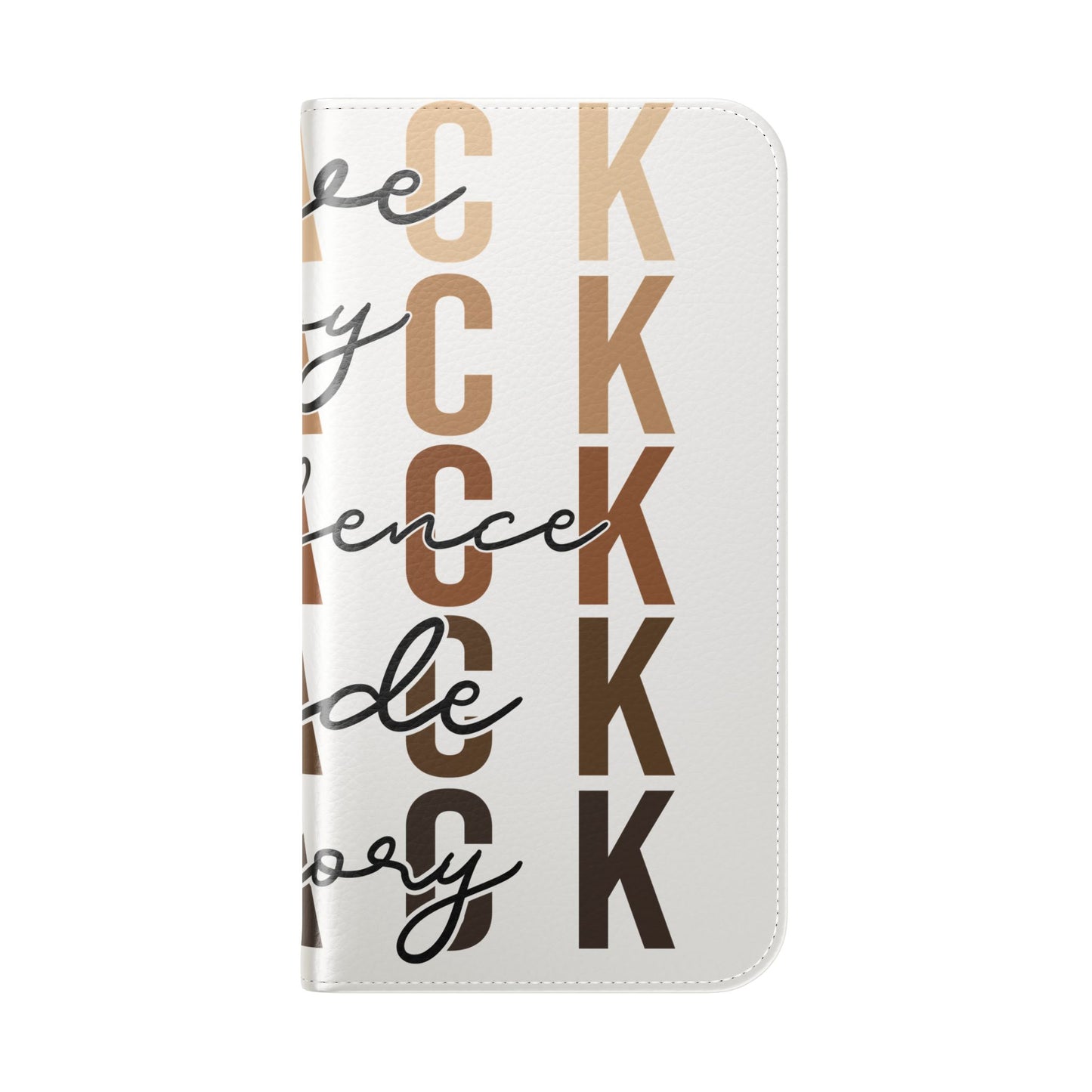 Flip Phone Case — "Black" Typography with Love, Joy, Pride & History