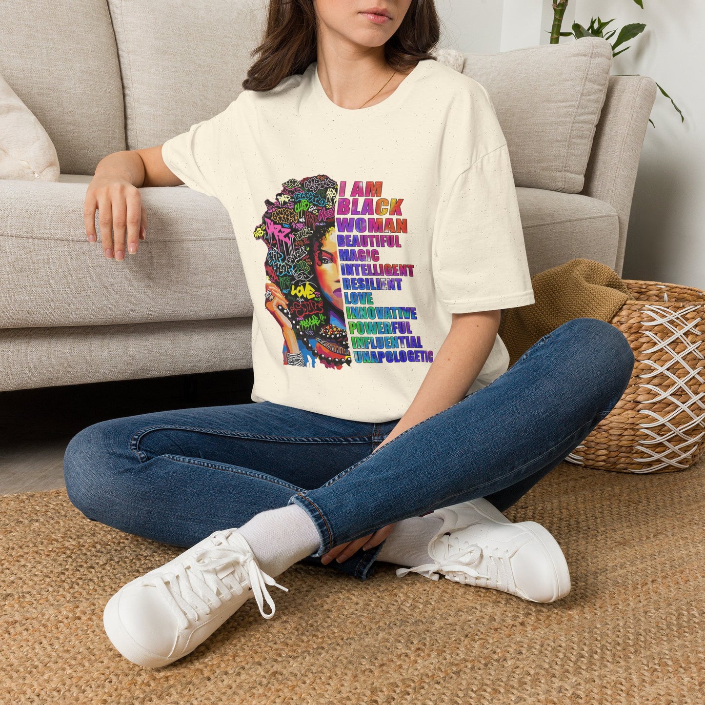 T-Shirt — I Am Black Woman: Beautiful, Magic, Intelligent Empowerment Tee