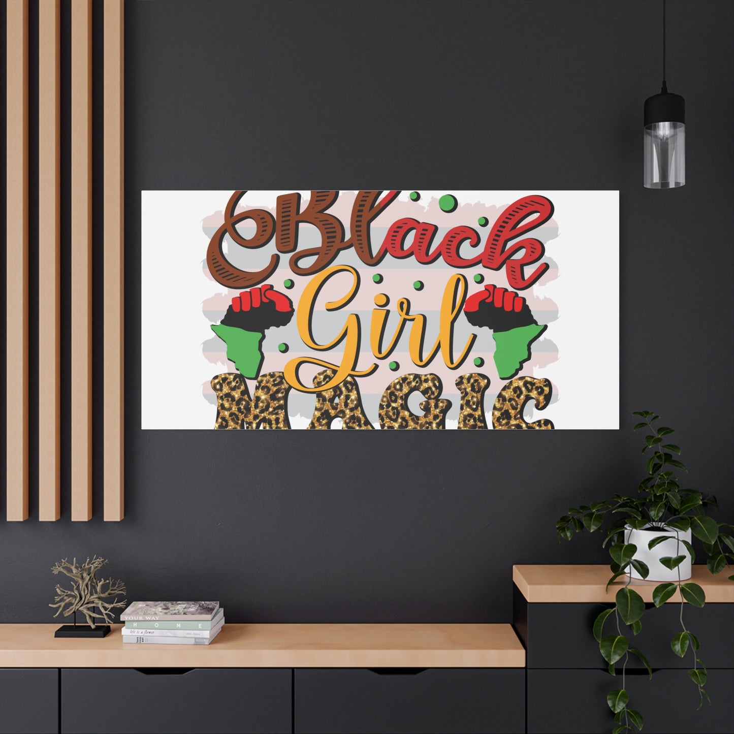 Black Girl Magic Canvas Print — Bold Afrocentric Wall Art