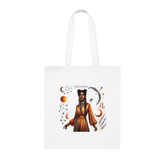 Sagittarius Zodiac Tote Bag – Astrological Illustration Cotton Tote