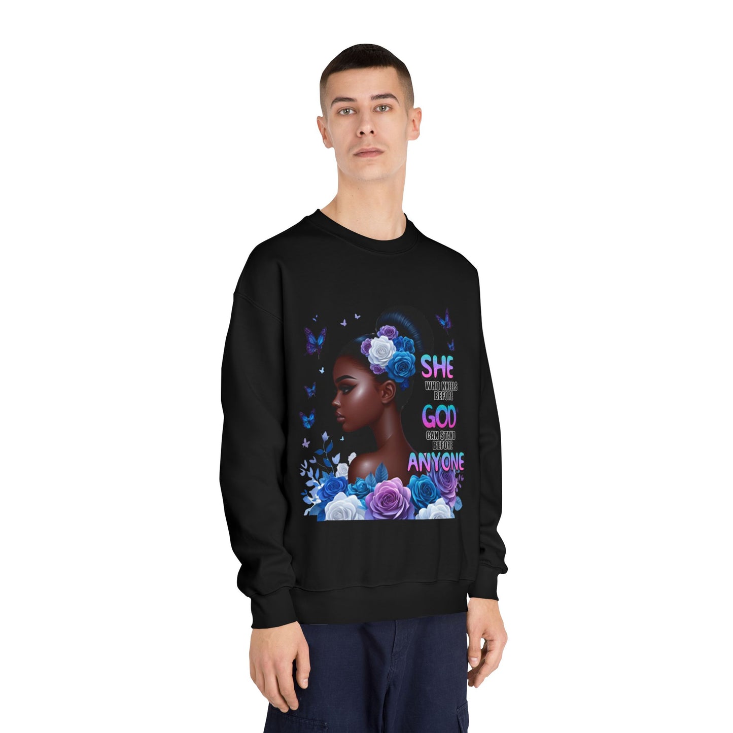 Inspirational Black Woman Portrait Sweatshirt — "She Was Given So Much Grace..."