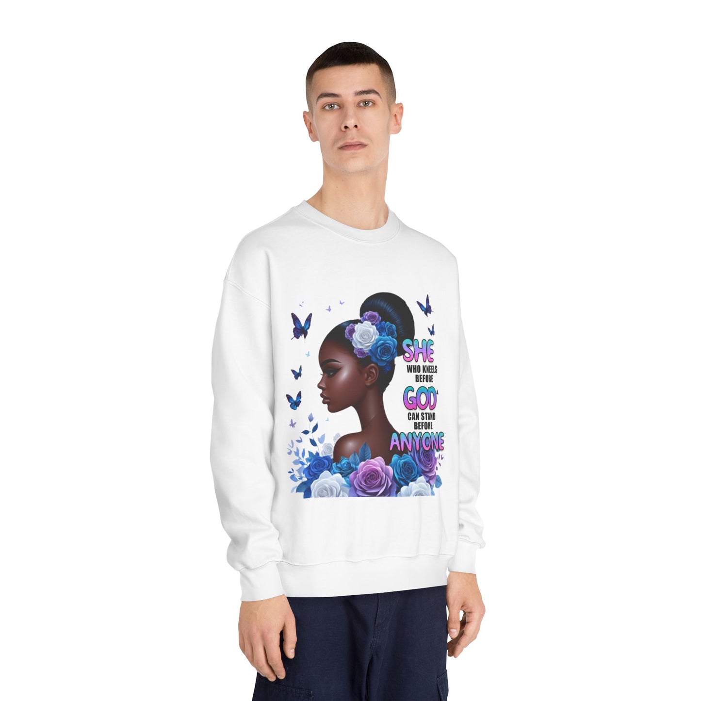 Inspirational Black Woman Portrait Sweatshirt — "She Was Given So Much Grace..."