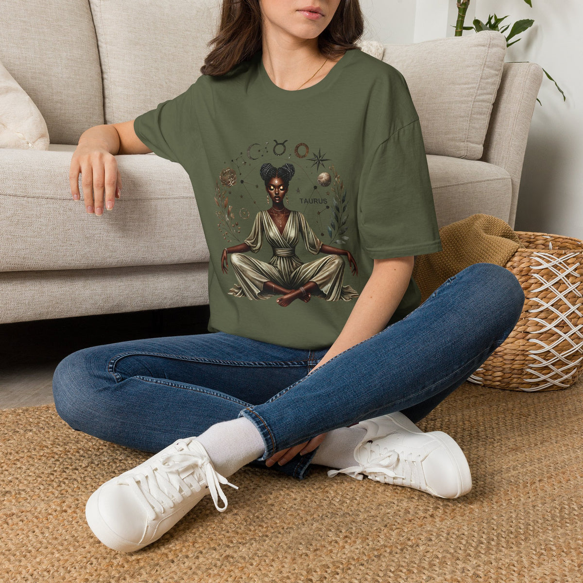 Taurus Astrology T-Shirt — Afrocentric Celestial Zodiac Tee