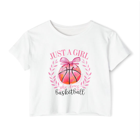 Just a Girl Who Loves Basketball — Women's Festival Crop Top