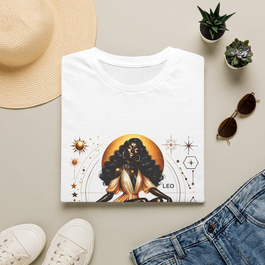 Leo Zodiac T-Shirt — Astrological Sun Sign Tee with 'LEO' Design