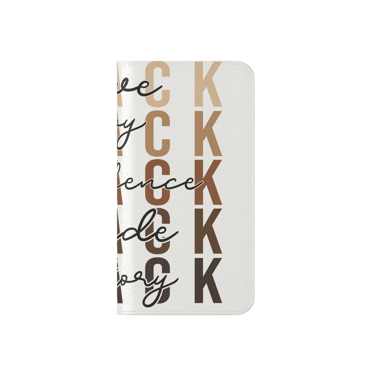 Flip Phone Case — "Black" Typography with Love, Joy, Pride & History