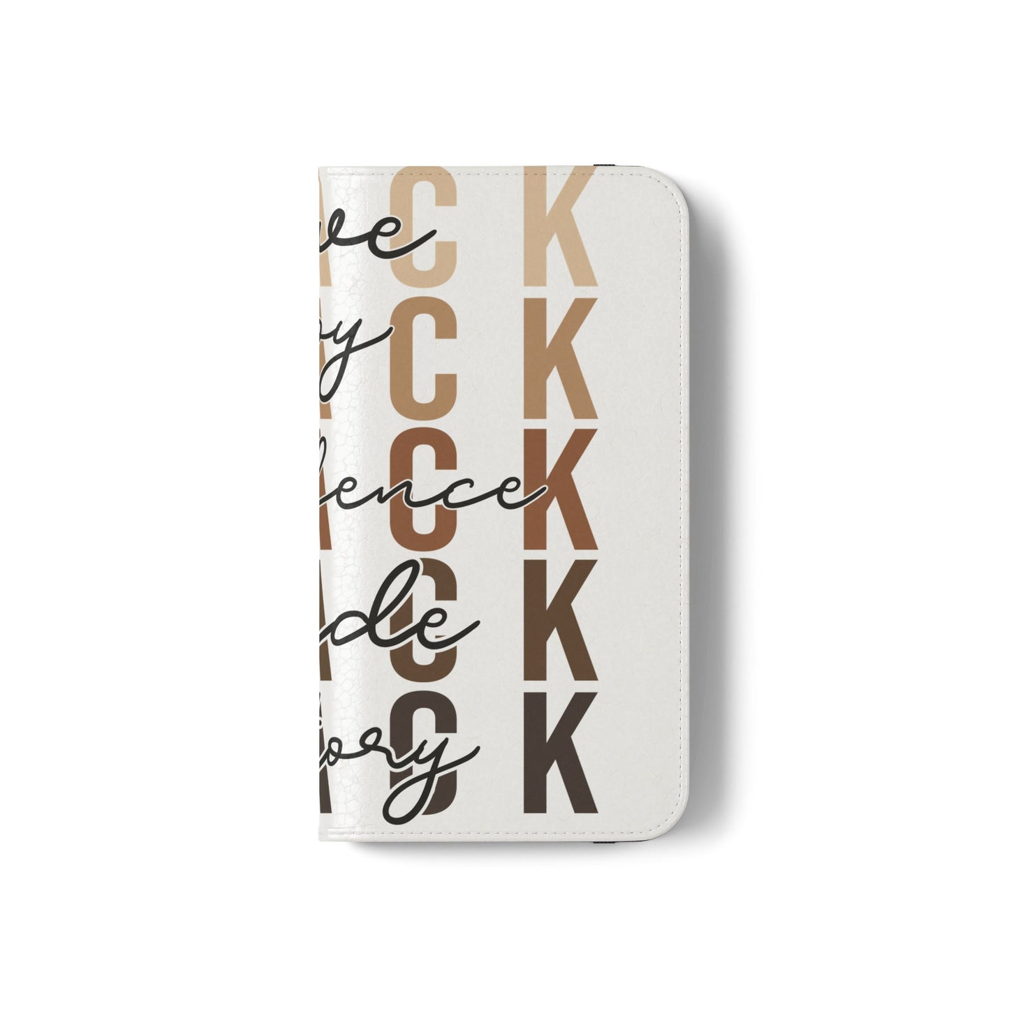 Flip Phone Case — "Black" Typography with Love, Joy, Pride & History