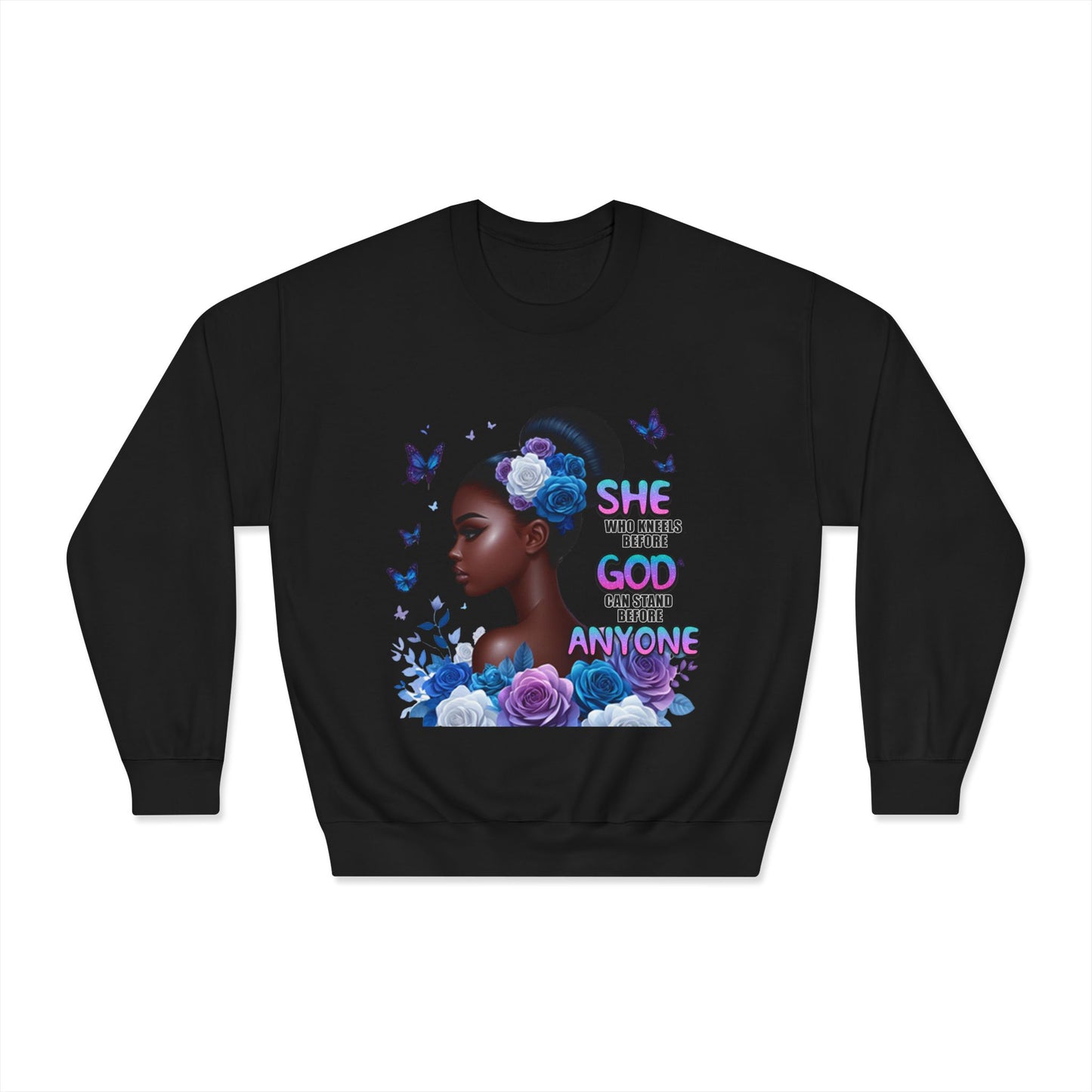 Inspirational Black Woman Portrait Sweatshirt — "She Was Given So Much Grace..."